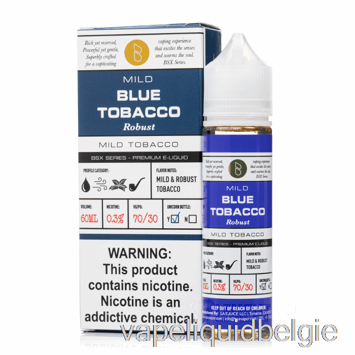 Vape Vloeibare Blauwe Tabak - Bsx-serie - 60ml 3mg